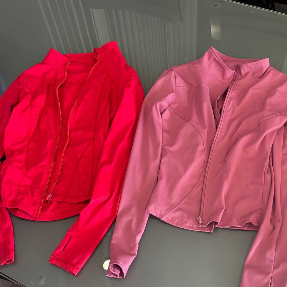 Women’s Pink and Red workout jackets